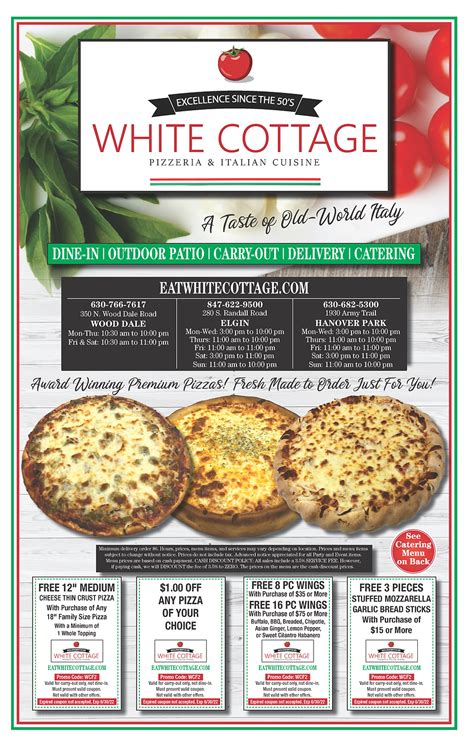 OUR MENU | White Cottage Pizzeria & Italian Cuisine