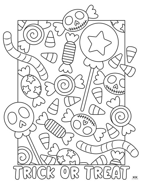 Halloween Candy Coloring Pages - 25 FREE Pages | Printabulls