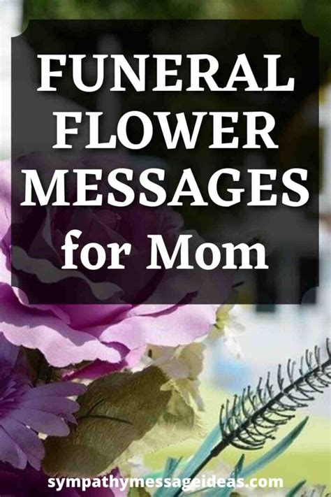 Funeral Flower Messages for Mom - Sympathy Message Ideas