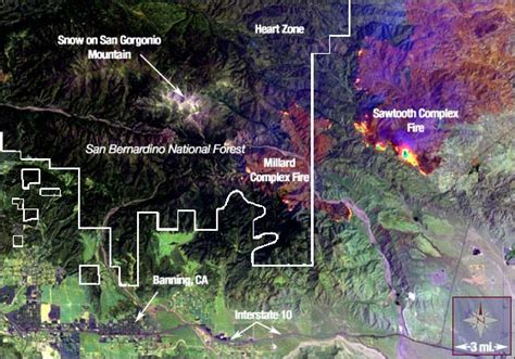 Landsat Image Gallery - San Bernardino National Forest - Fire