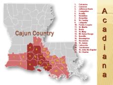 Acadiana Map (Map of Acadians in Louisiana) PowerPoint Slide PPT for ...