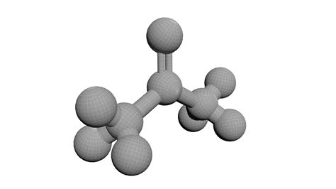 C3h6o molecule acetone 3D model - TurboSquid 1420779