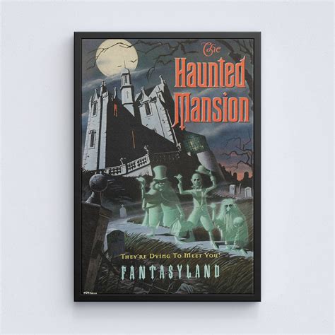 Haunted Mansion Poster Haunted Mansion Night Print Haunted - Etsy