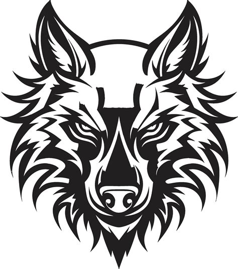 Prowling Timberwolf Insignia Striped Alpha Icon 32357027 Vector Art at ...