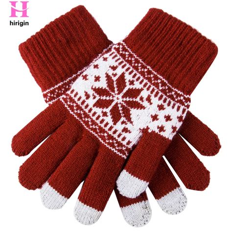 HIRIGIN 2017 Warm Winter Christmas Gloves Knitted Touch Gloves ...