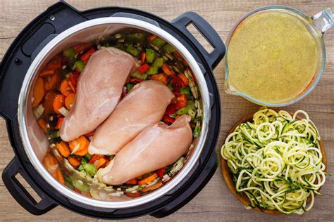 Instant Pot Paleo Chicken Bone Broth Soup with Zucchini Noodles - Paleo Grubs