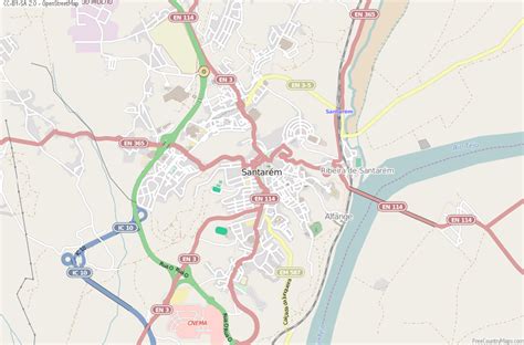 Santarém Map Portugal Latitude & Longitude: Free Maps