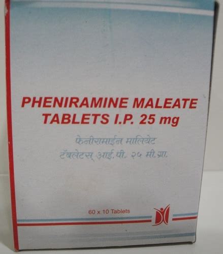 Pheniramine Maleate Tablets Ip 25 Mg at Best Price in Boisar | Healthy Life Pharma Pvt. Ltd.