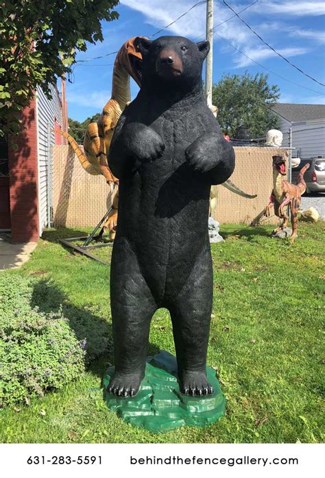 Standing Grizzly Bear Statue Custom Black Bear Statue : Behind the ...