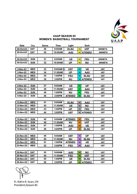 LOOK: UAAP unveils 2nd round schedule for Season 85 | ABS-CBN News