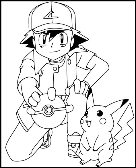 26+ ash ketchum coloring page - KieraBerlin