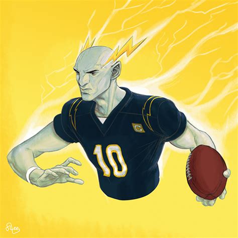 Boltman concept Sketch, Unofficial Chargers Mascot on Behance