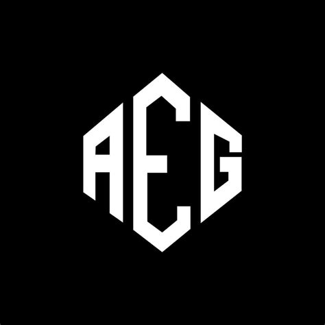 AEG letter logo design with polygon shape. AEG polygon and cube shape ...