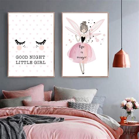 Baby Girl Room Decor Nordic Poster Canvas Print Wall Decor | BVM Home