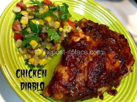 Chicken Diablo » The Post-It Place | Entree dishes, Chicken dishes, Main dish recipes