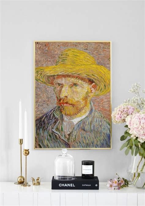 Purchase Self Portrait With A Straw Hat By Van Gogh Poster Online | DearSam.eu