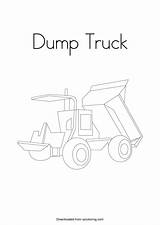 Dump Truck Coloring Page Download Printable PDF  Templateroller sketch template
