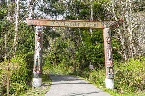 Entrance To the Quileute Cemetery - Quillayute Tribe - FORKS - WASHINGTON Editorial Stock Image ...