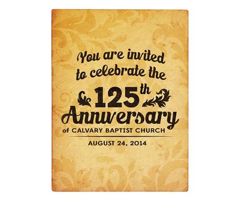 Free Church Anniversary Invitation Templates - Nisma.Info