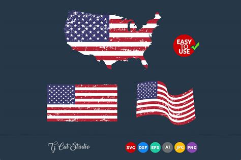 Distressed flag, American flag ,America map svg, Flag svg, Files for Silhouette Cameo or Cricut ...