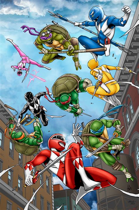 TMNT vs Power Rangers COLORS sample by AdrielDallaVecchia on DeviantArt