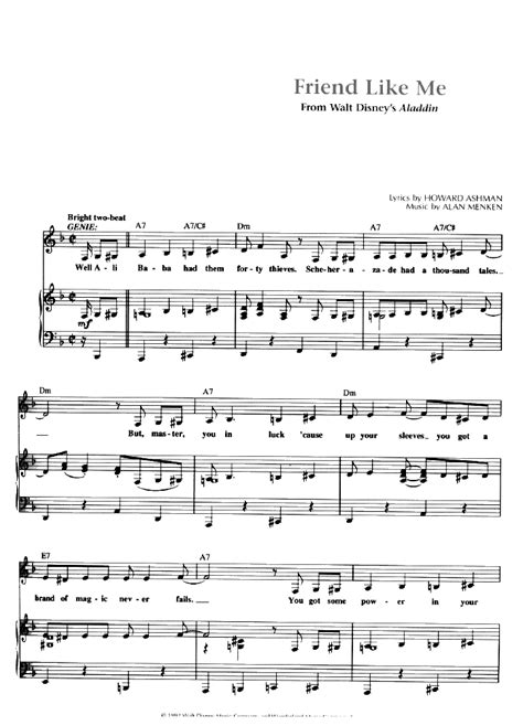 FRIEND LIKE ME Piano Sheet music | Easy Sheet Music