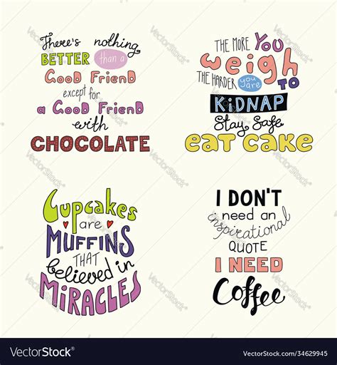 Set inspirational lettering quotes Royalty Free Vector Image