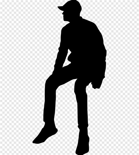 Silhouette Person, Silhouette sitting, monochrome, silhouette png | PNGEgg