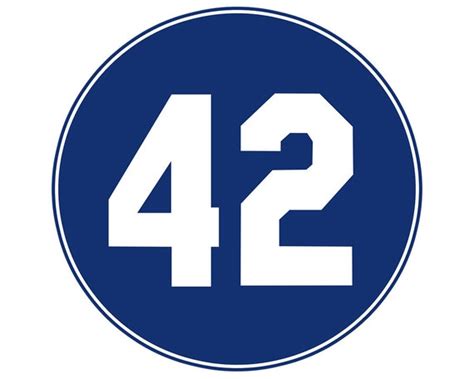 Jackie Robinson Retired Number Sticker Brooklyn 42 - Etsy