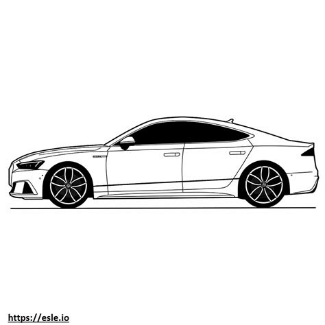 Audi A5 Sportback S line quattro 2024 coloring page