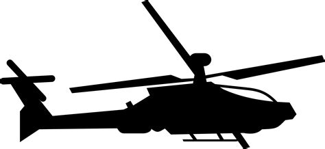 Military helicopter (silhouette) by @rones, It's vectorized silhouette ...