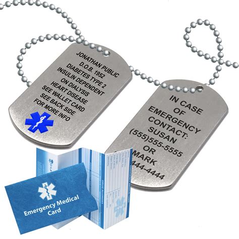 Medical ID Dog Tag Anodized Aluminum Free Custom Engraving | lupon.gov.ph