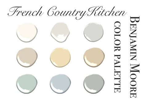 French Country Colors Benjamin Moore Paint Color Palette | Etsy