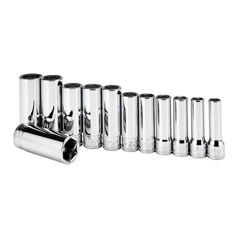 3/8 in. Drive Metric Professional Deep Socket Set, 12-Piece