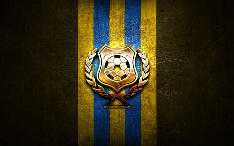 Download wallpapers Ismaily FC, golden logo, Egyptian Premier League, yellow metal background ...