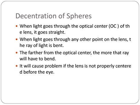 SOLUTION: Centration decentration dispensing optometry - Studypool