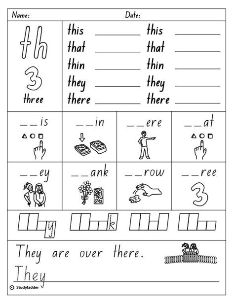 Digraph Th Worksheets