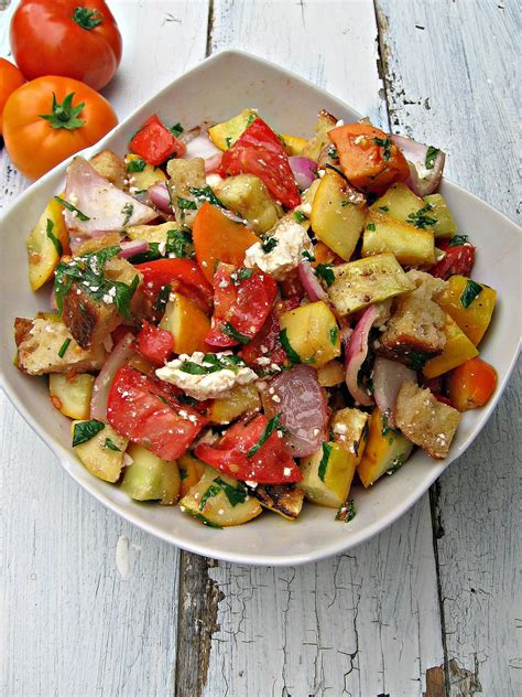 sweetsugarbean: Grilled Italian Bread Salad with Basil and Feta