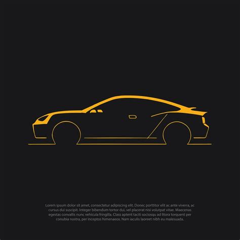 Simple car logo vector line art style for automotive dealer and custom ...