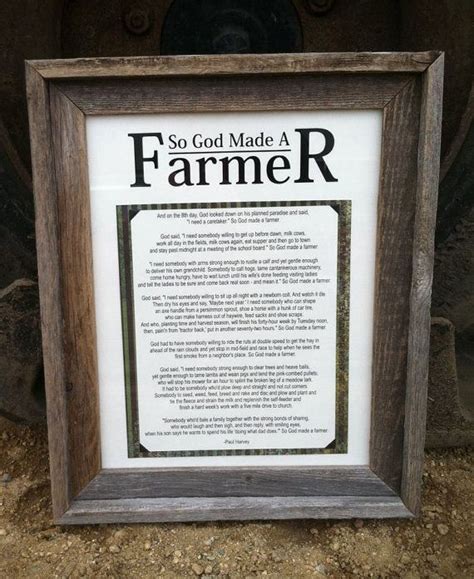 So God Made A Farmer by Paul Harvey in barn by MeasureByDesign, $49.50 | Photo frame | Barn wood ...