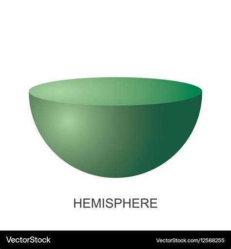 3d shape hemisphere Royalty Free Vector Image - VectorStock