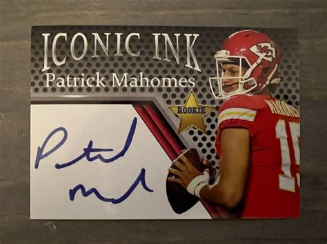 Patrick Mahomes Star Rookie Iconic Ink Signatures Facsimile - Etsy