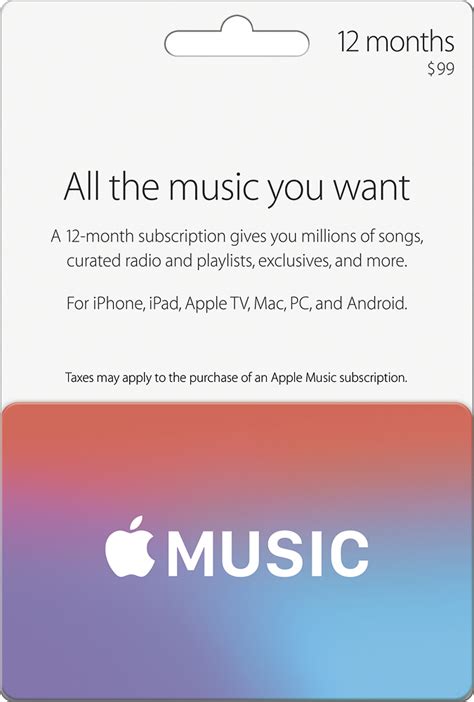 Best Buy: 12-Months Apple Music Subscription APPLE MUSIC 12MO SUBSCRIPTION