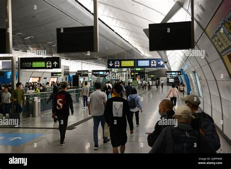 The new East rail line station in the Admiralty MTR station in Hong ...