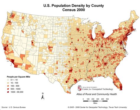 US population density by county [1297x1024] : MapPorn