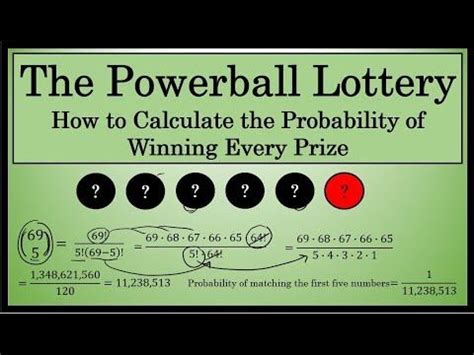 Powerball : How To Calculate the Probability of Winning Each Prize (What are your odds of w ...