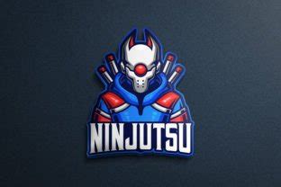 Blue Ninja E-sports Mascot Logo Graphic by Mightyfire · Creative Fabrica