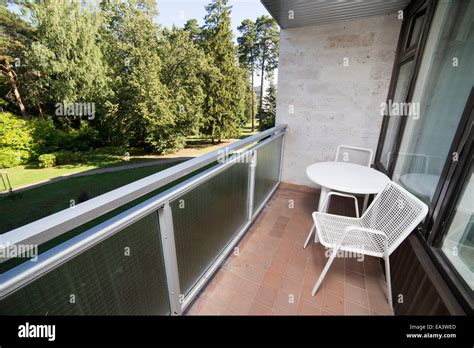 Balcony in apartment house Stock Photo - Alamy