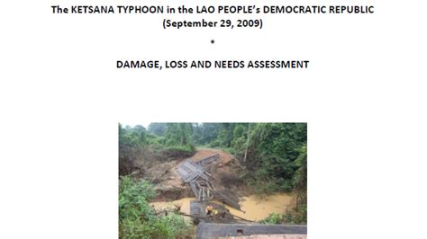 The Ketsana Typhoon in the Lao People's Democratic Republic - Damage ...