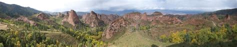 West China Landscape Panorama Stock Image - Image of geology, range: 11852761